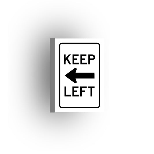 Traffic Control Sign 2x3 Tile: Keep Left