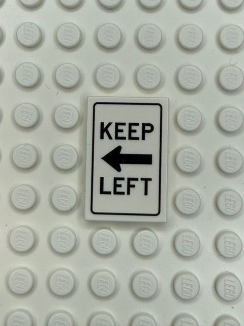 Traffic Control Sign 2x3 Tile: Keep Left