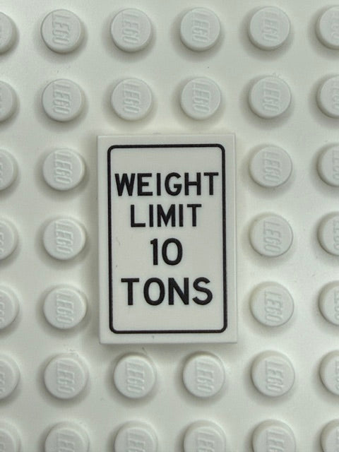 Traffic Control Sign 2x3 Tile: Weight Limit 10 Tons