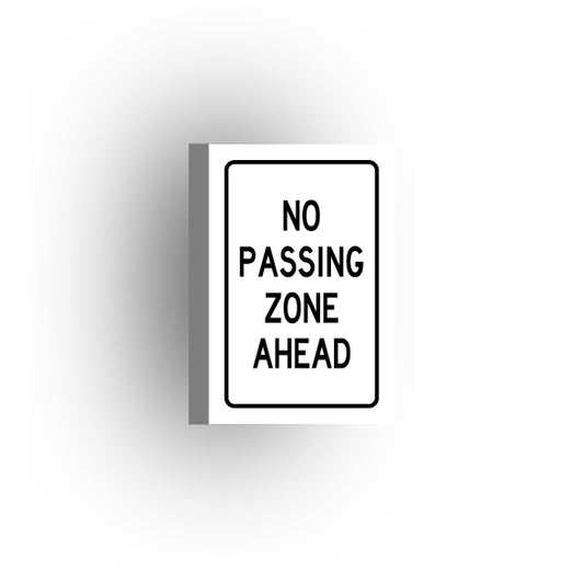 Traffic Control Sign 2x3 Tile: No Passing Zone ahead