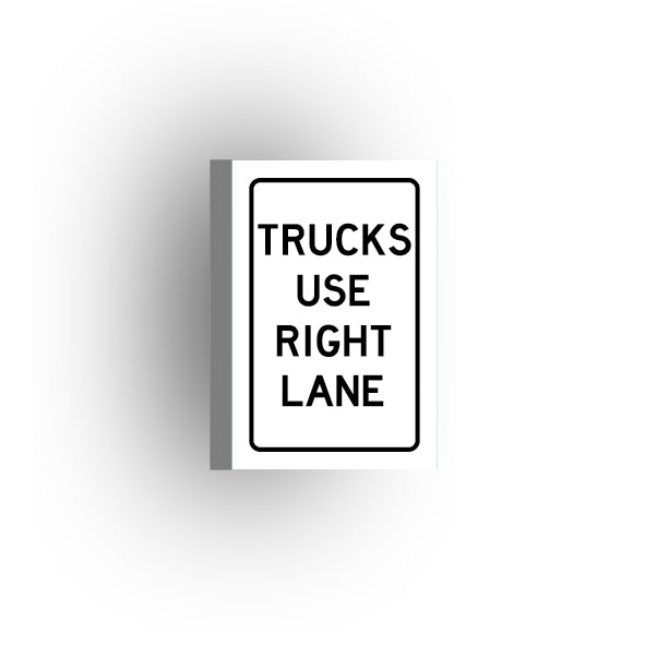 Traffic Control Sign 2x3 Tile: Trucks Use Right Lane