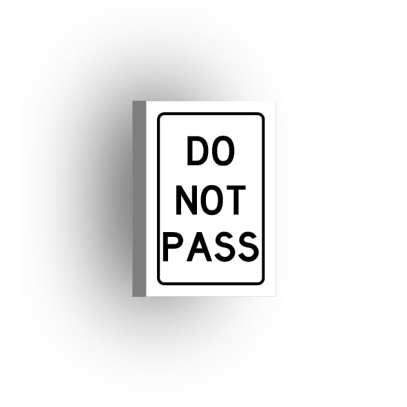 Traffic Control Sign 2x3 Tile: Do Not Pass