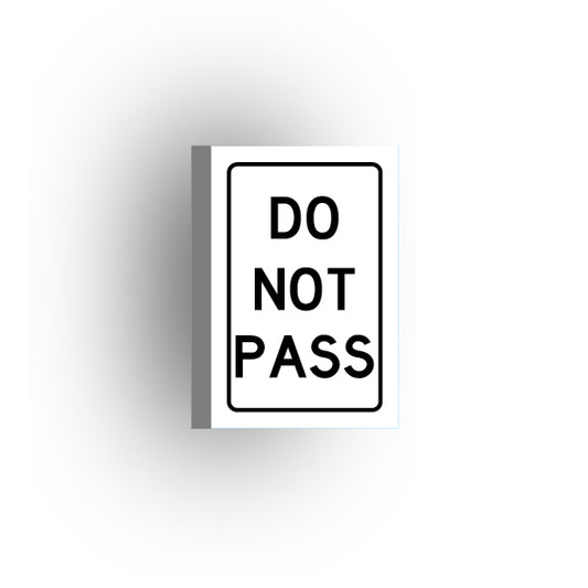Traffic Control Sign 2x3 Tile: Do Not Pass