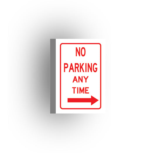 Information Signs 2x3 Tile: No Parking Any Time Arrow Pointing Left