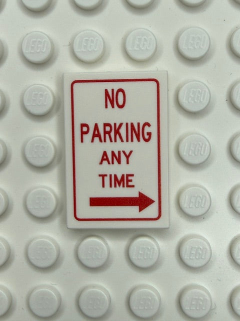 Information Signs 2x3 Tile: No Parking Any Time Arrow Pointing Left