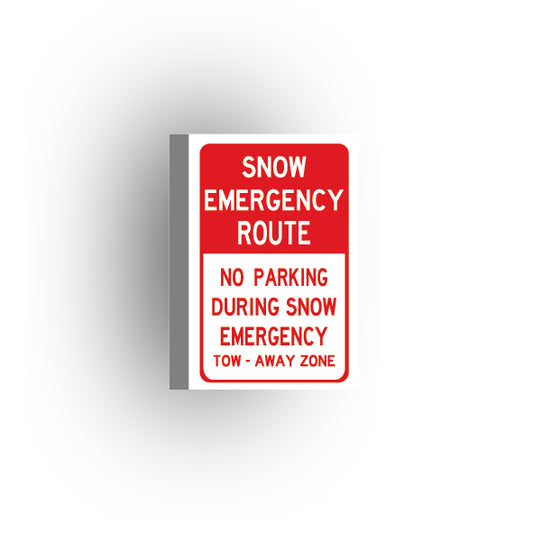 Information Signs 2x3 Tile: Snow Emergency Route