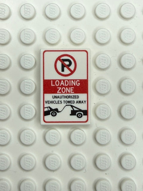Information Signs 2x3 Tile: No Parking Loading Zone Tow