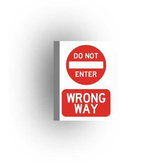 Information Signs 2x3 Tile: Do Not Enter Wrong Way