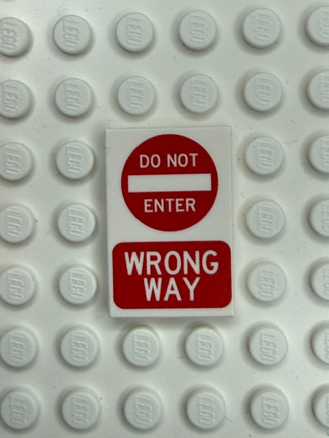 Information Signs 2x3 Tile: Do Not Enter Wrong Way