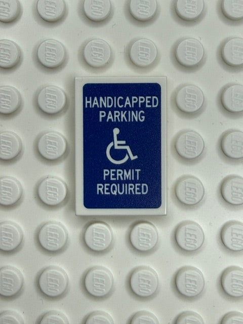 Information Signs 2x3 Tile: Handicapped PArking Permit Required