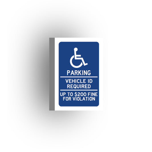 Information Signs 2x3 Tile: Handicapped Vehicle ID Required