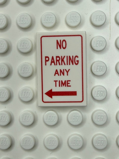 Information Signs 2x3 Tile: No Parking Any Time Arrow Pointing Right