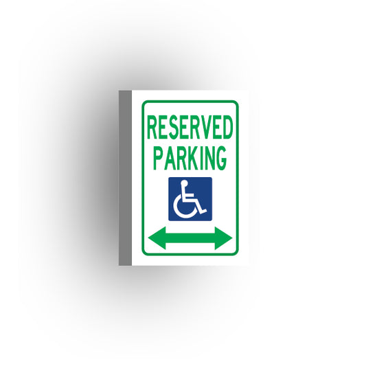 Information Signs 2x3 Tile: Handicapped Reserved Parking Arrows