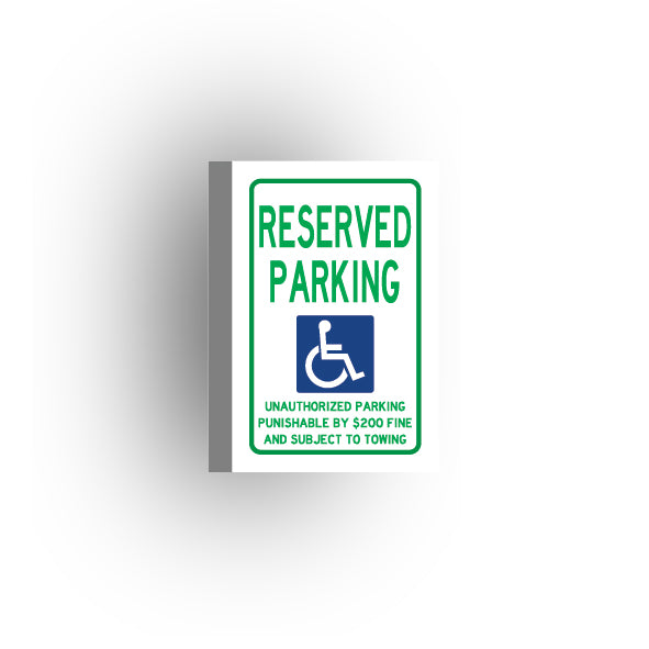 Information Signs 2x3 Tile: Handicapped Reserved Parking
