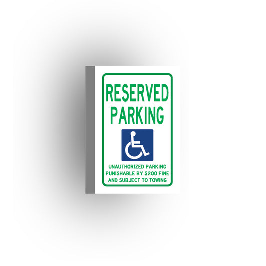 Information Signs 2x3 Tile: Handicapped Reserved Parking