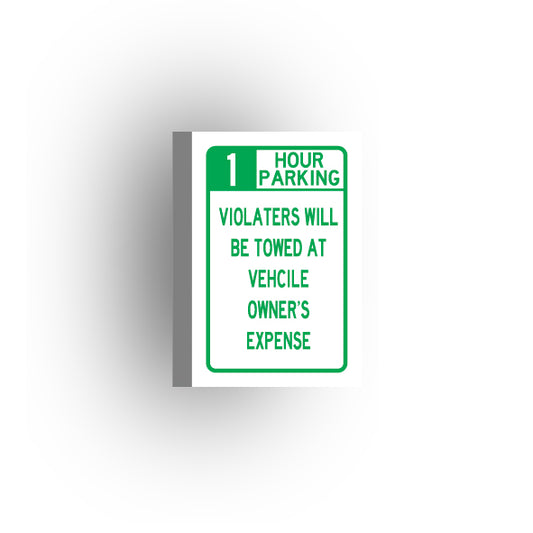 Information Signs 2x3 Tile: 1 Hour Parking