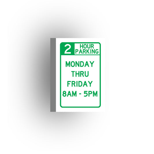 Information Signs 2x3 Tile: 2 Hour Parking