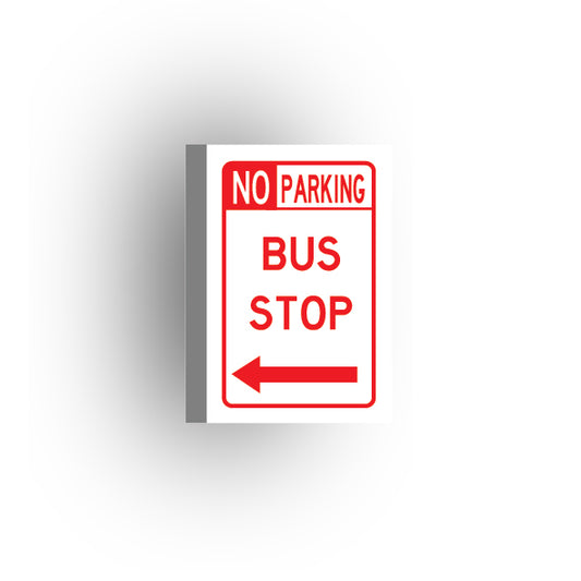 Information Signs 2x3 Tile: No Parkign Bus Stop Arrow Point Right