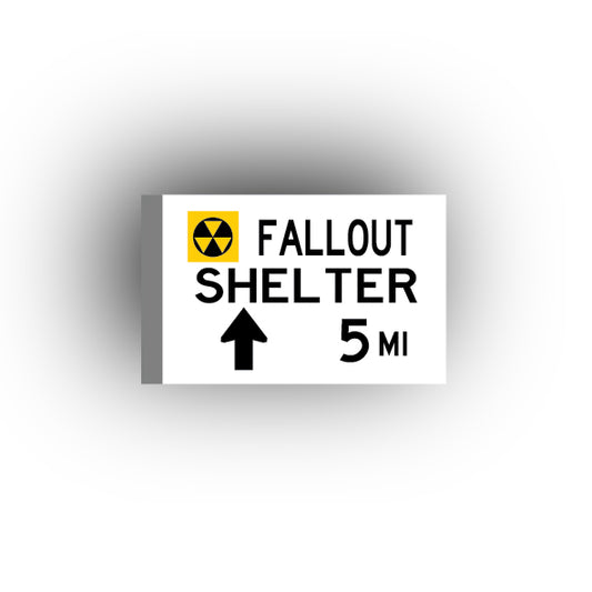 Information Signs 2x3 Tile: Fallout Shelter 5 Mi