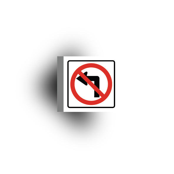 Information Signs 2x2 Tile: No Left Turn