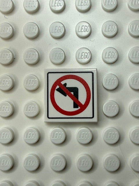 Information Signs 2x2 Tile: No Left Turn