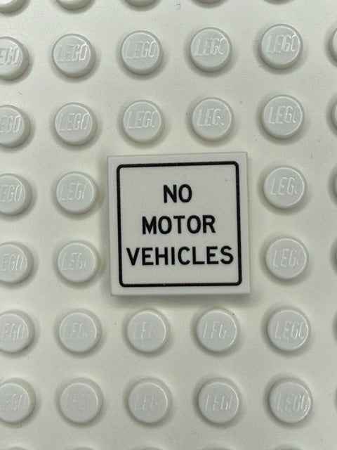 Information Signs 2x2 Tile: No Motor Vehicles
