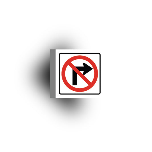 Information Signs 2x2 Tile: No Right Turn