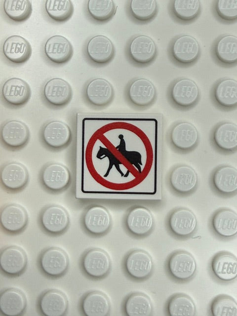 Information Signs 2x2 Tile: No Horses
