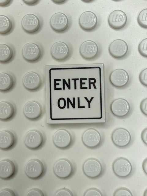 Information Signs 2x2 Tile: Enter Only