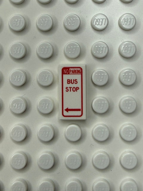 Information Signs 1x2 Tile: Bus Stop Arrow Point Right