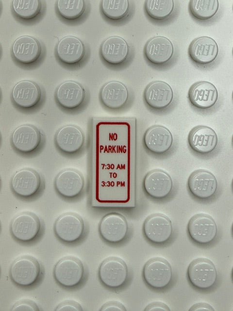 Information Signs 1x2 Tile: No Parking 7:30 AM To 3:30 PM