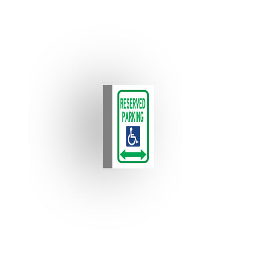 Information Signs 1x2 Tile: Handicapped Reserved Parking with Arrow