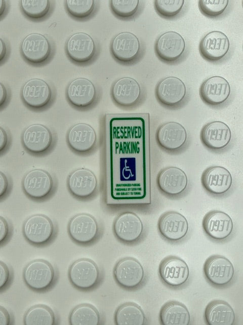 Information Signs 1x2 Tile: Handicapped Reserved Parking