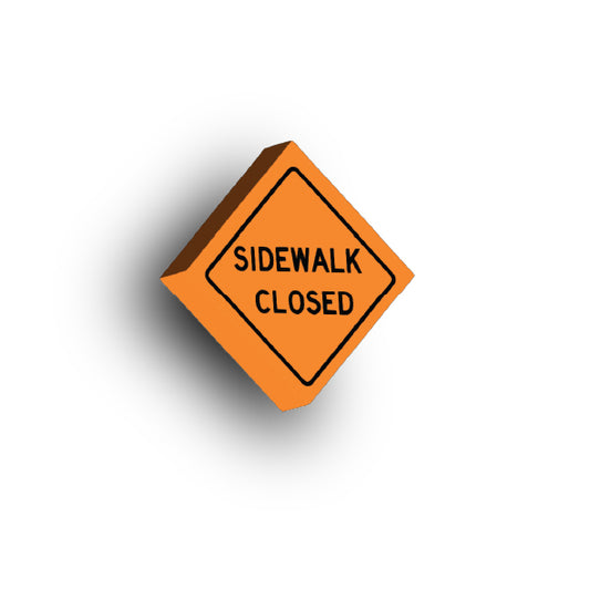 Work Signs 2x2 Tile: Sidewalk Closed