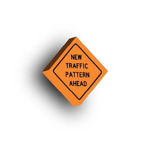 Work Signs 2x2 Tile: New Traffic Pattern Ahead
