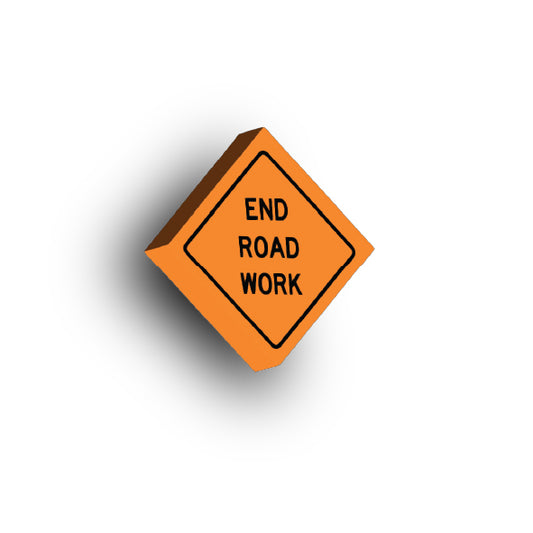 Work Signs 2x2 Tile: End Road Work