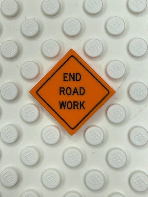 Work Signs 2x2 Tile: End Road Work