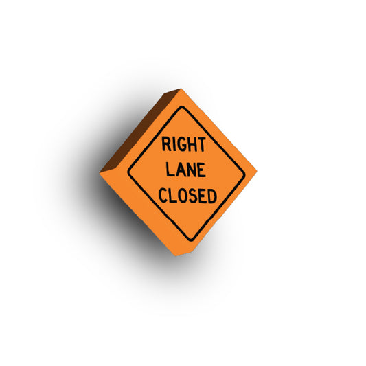 Work Signs 2x2 Tile: Right Lane Closed