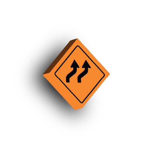 Work Signs 2x2 Tile: Traffic Flow Right