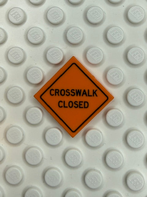 Work Signs 2x2 Tile: Crosswalk Closed