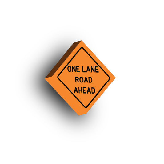 Work Signs 2x2 Tile: One Lane Road Ahead