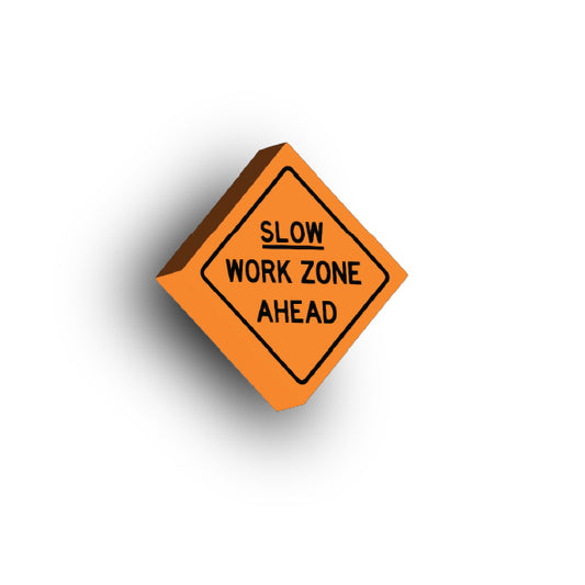 Work Signs 2x2 Tile: Slow Work Zone Ahead