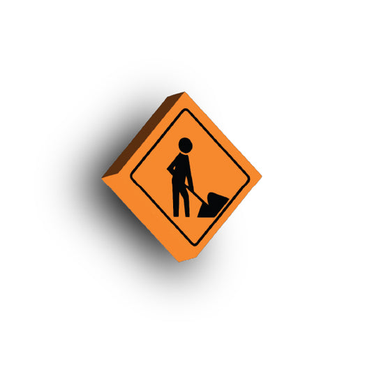 Work Signs 2x2 Tile: Men Working