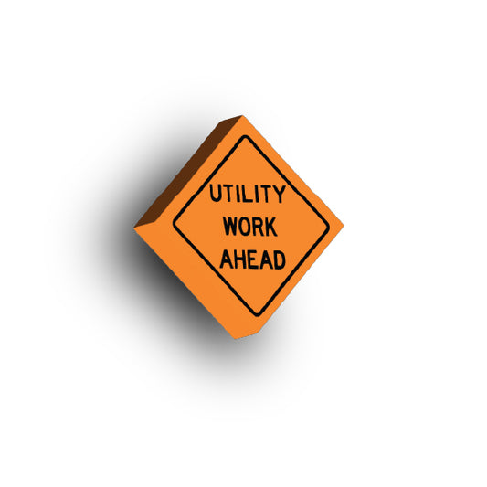 Work Signs 2x2 Tile: Utility Work Ahead