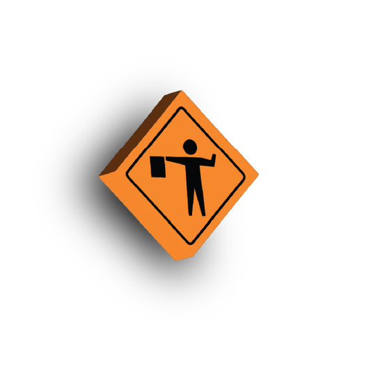 Work Signs 2x2 Tile: Flagman