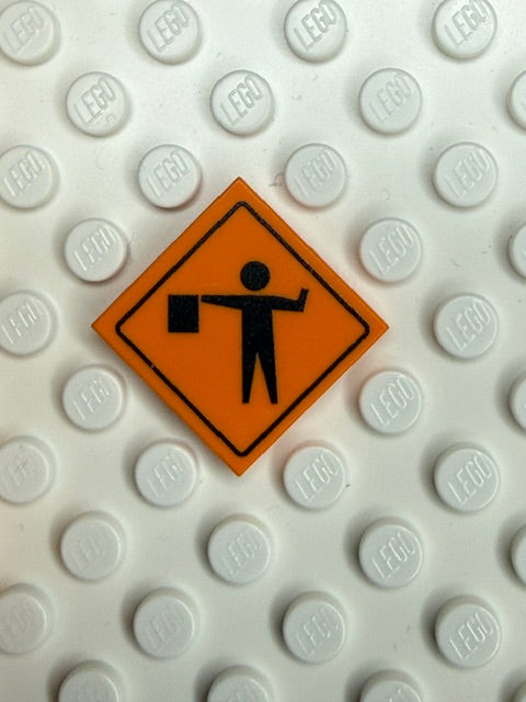 Work Signs 2x2 Tile: Flagman