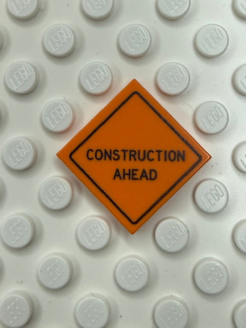 Work Signs 2x2 Tile: Construction Ahead