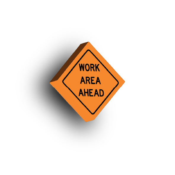 Work Signs 2x2 Tile: Work Area Ahead