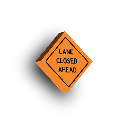 Work Signs 2x2 Tile: Lane Closed Ahead