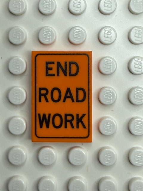 Work Signs 2x3 Tile: End Road Work